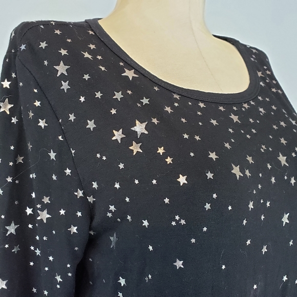Karen Kane black and silver star top size Small - Picture 3 of 7